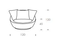 Мягкое кресло Tonin Casa Doppio Sogno T8038S