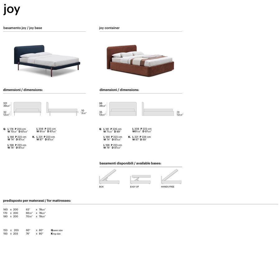 Дизайнерская кровать Bolzan Joy