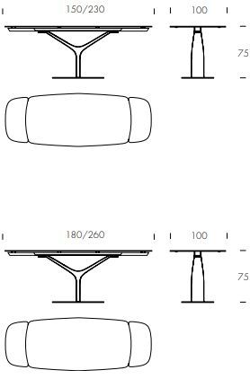 Стол-трансформер Tonin Casa Ariston_сeramic T8088ALC