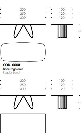 Стильный стол Tonin Casa Arpa_glass T8002FSG