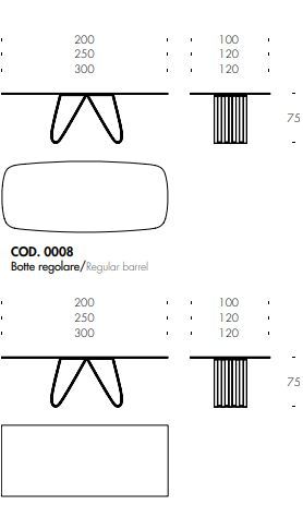 Обеденный стол Tonin Casa Arpa T8002FSC_ceramic