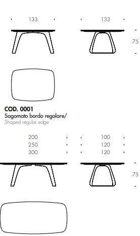 Обеденный стол Tonin Casa Brenta T8057FSG_glass