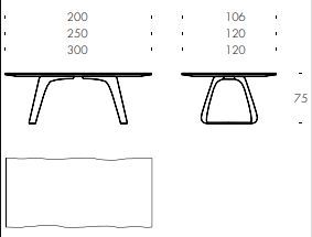 Обеденный стол Tonin Casa Brenta T8057FSSW_irregular wood