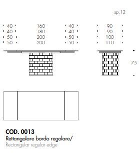 Стеклянный стол Tonin Casa Colosseo T8076ALG_glass