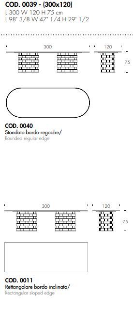 Дизайнерский стол Tonin Casa Big Colosseo T8077FSC_ceramic