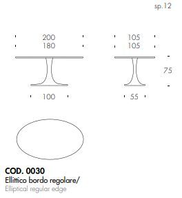 Стеклянный стол Tonin Casa Imperial T8010FSG_glass