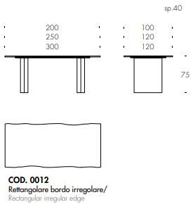 Деревянный стол Tonin Casa Manhattan T8051FSSW_irregular wood