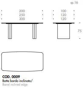 Обеденный стол Tonin Casa Manhattan T8051FSC_ceramic