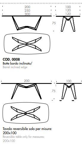 Дизайнерский стол Tonin Casa Reverse T8094FSC_ceramic-2