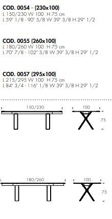 Стол-трансформер Tonin Casa Still T8093ALG_glass