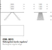 Деревянный стол Tonin Casa Ventaglio T8011FSW_wood