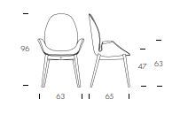 Стул с подлокотниками Tonin Casa Sorrento Easy T7284