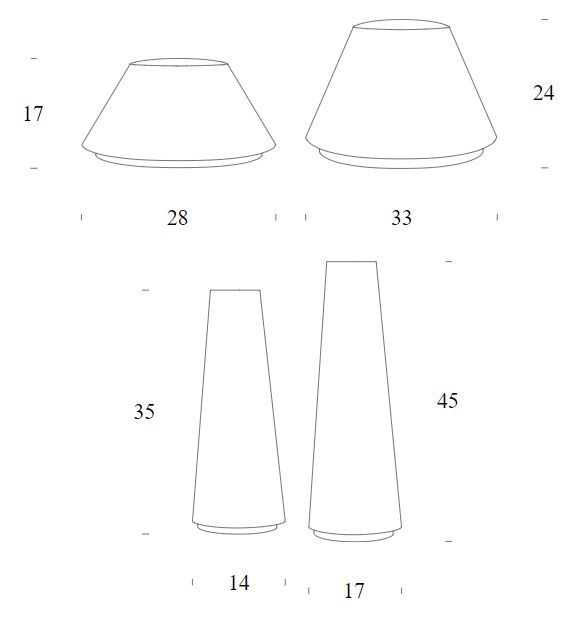 Роскошная ваза Tonin Casa Gruppo Vulcano T96003/4