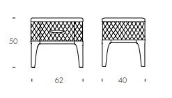 Прикроватная тумбочка Tonin Casa Tiffany T6445