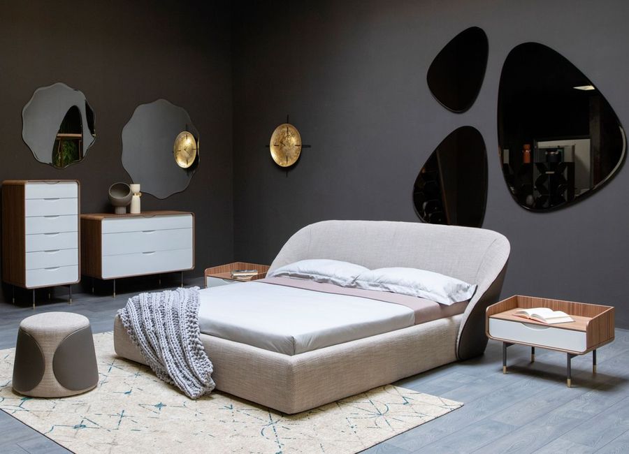 Кровать с высоким изголовьем Tonin Casa Mama 7876