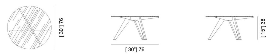 Дизайнерский столик Morelato Boomerang Art. 5601/ N