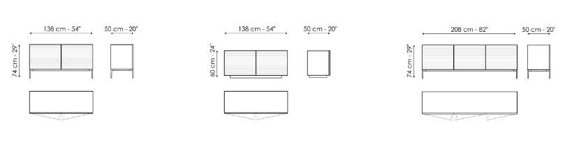 Стильный буфет Bonaldo Ruler