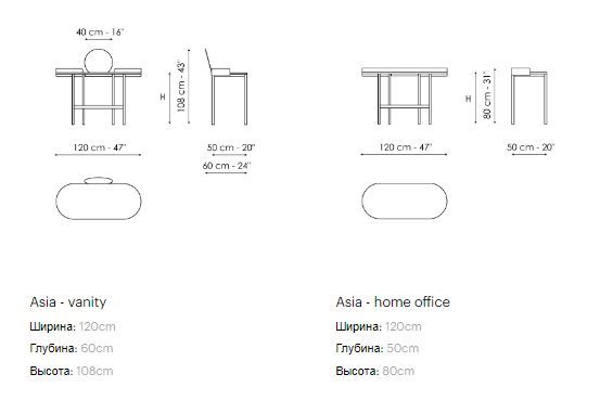 Туалетный или письменный столик Bonaldo Asia