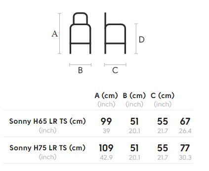 Мягкий стул Midj Sonny H65/H75 LR TS