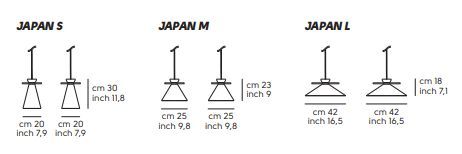 Подвесная лампа Midj Japan S, M, L