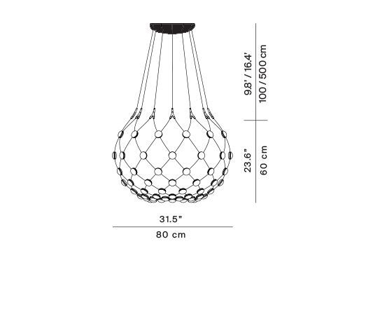 Современная лампа Luce Plan Mesh wireless