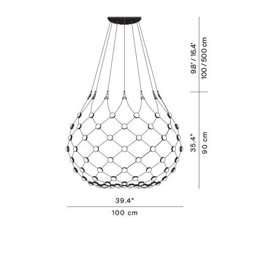 Современная лампа Luce Plan Mesh wireless