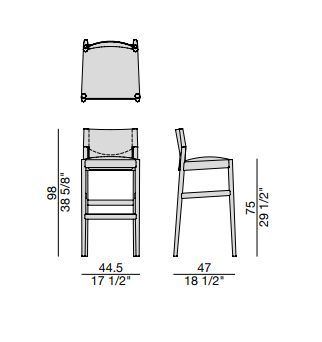 Стул для бара Porada Sveva stool