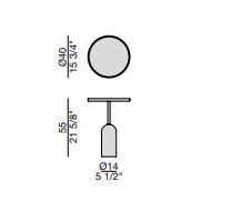 Придиванный стол Porada Ekero oval, round