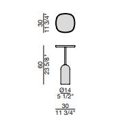 Придиванный стол Porada Ekero oval, round, square