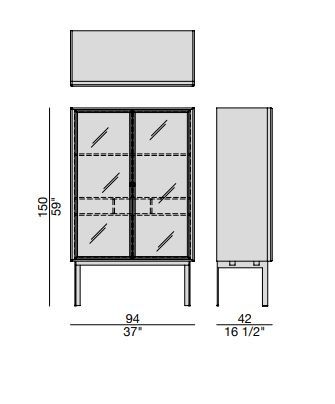 Современный буфет Porada Matics 2 door