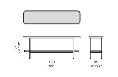 Современная консоль Porada Koster console