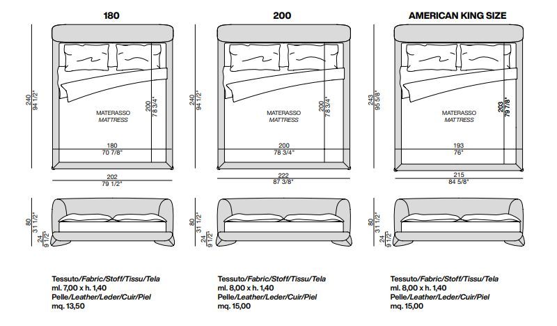 Кровать с мягким изголовьем Porada Softbay bed
