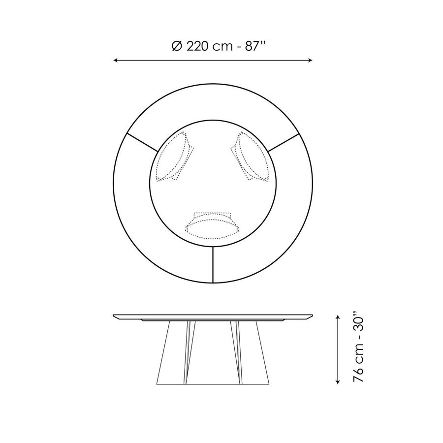 Круглый стол Bonaldo Torii ST