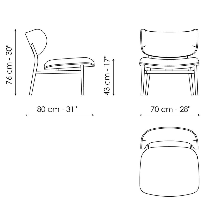 Дизайнерское кресло Bonaldo Noor Lounge