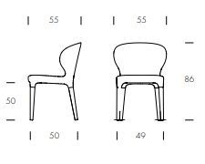 Дизайнерский стул Tonin Casa Bea T7150