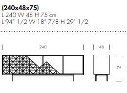 Яркий сервант Tonin Casa Beyond T8689