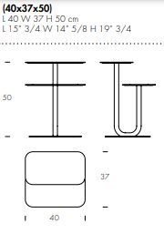 Придиванный стол Tonin Casa Levels T8120S