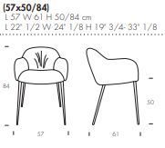 Стул с подлокотниками Tonin Casa Olympia T8146SW