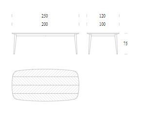 Деревянный стол Tonin Casa Italo T8206FSW