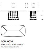 Обеденный стол Tonin Casa Pois Élite T8083FSEW