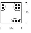 Квадратное зеркало Tonin Casa Rock T8267S