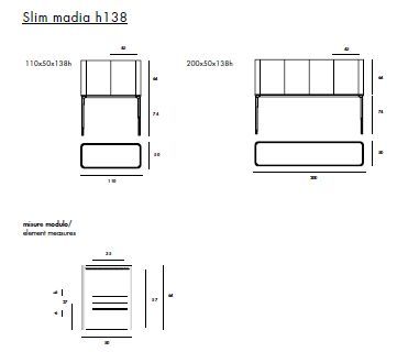 Двухстворчатый сервант Sovet Italia Madia Slim 2 Doors