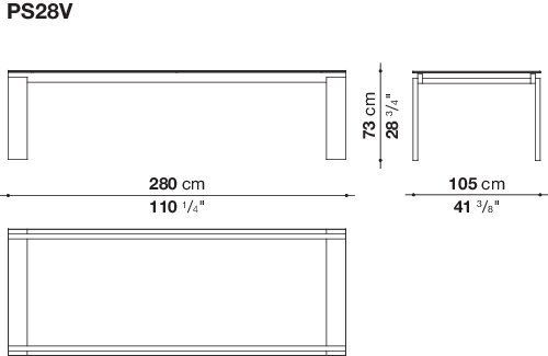 Стильный стол B&B Parallel Structure