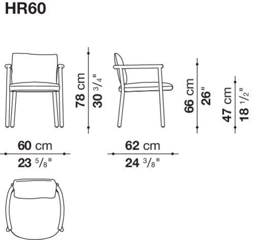 Дизайнерский стул B&B Heri O'