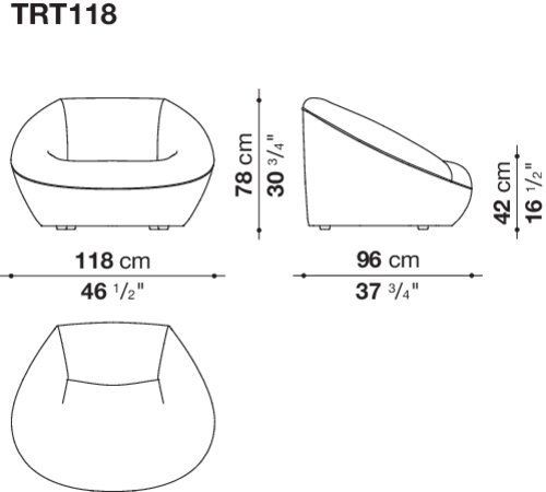 Уютное кресло B&B Tortello