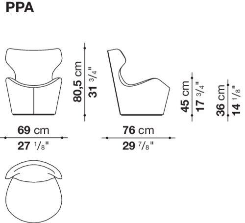 Дизайнерское кресло B&B Piccola Papilio