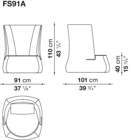 Дизайнерское кресло B&B Fat-Sofa