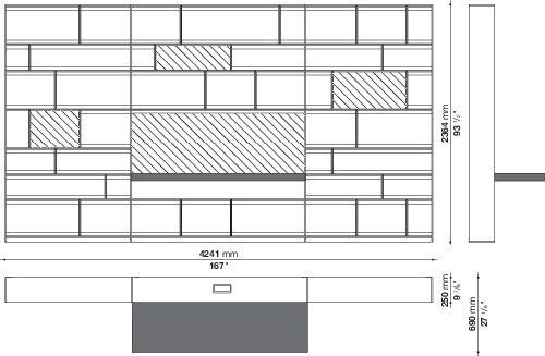 Современный стеллаж B&B Flat.C