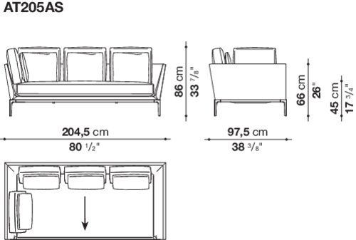 Модульный диван B&B B&B Atoll