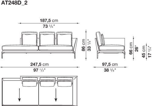 Модульный диван B&B B&B Atoll